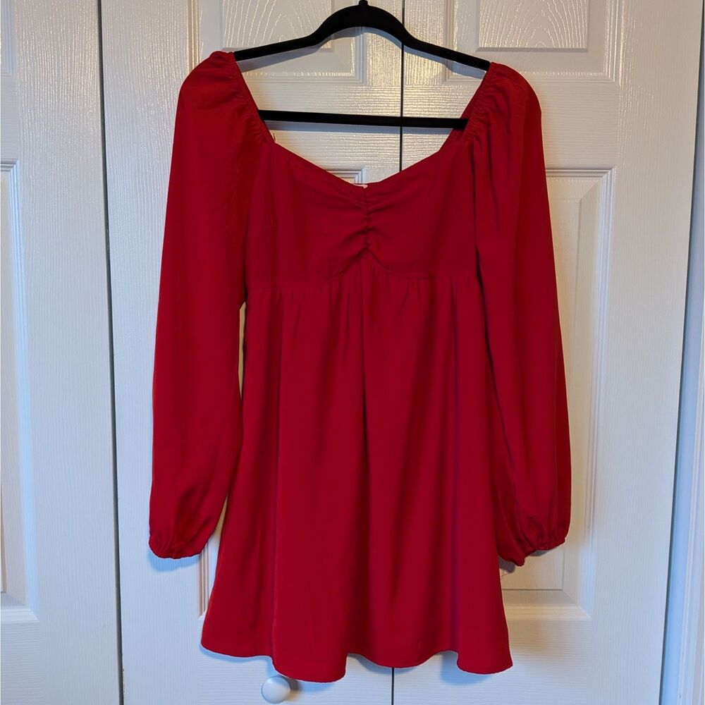 mi ami Red Holiday Cocktail Wedding Guest Dress Size Small